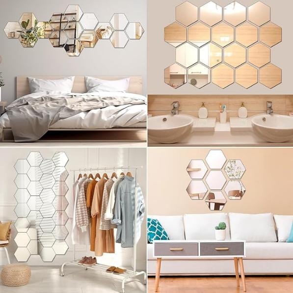 EspejoLuxe™ SET de Espejos decorativos Autoadhesivo 18cm