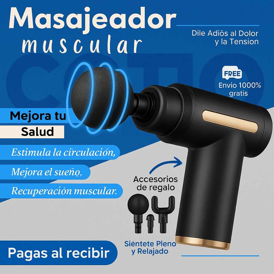 Pistola Masajeadora 4 en 1