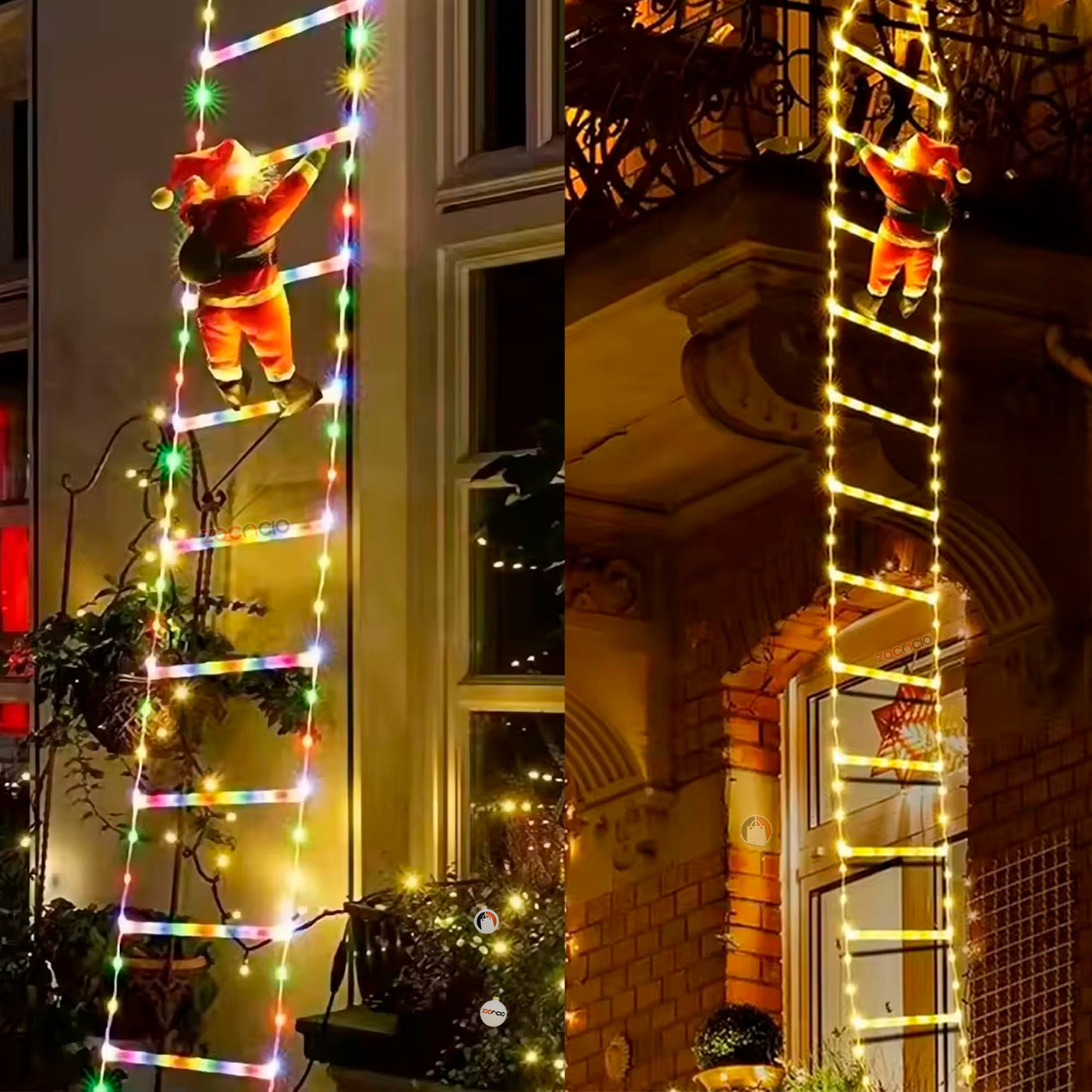 Papá Noel Escalador Multicolor | Transforma tu Hogar con la Magia Navideña