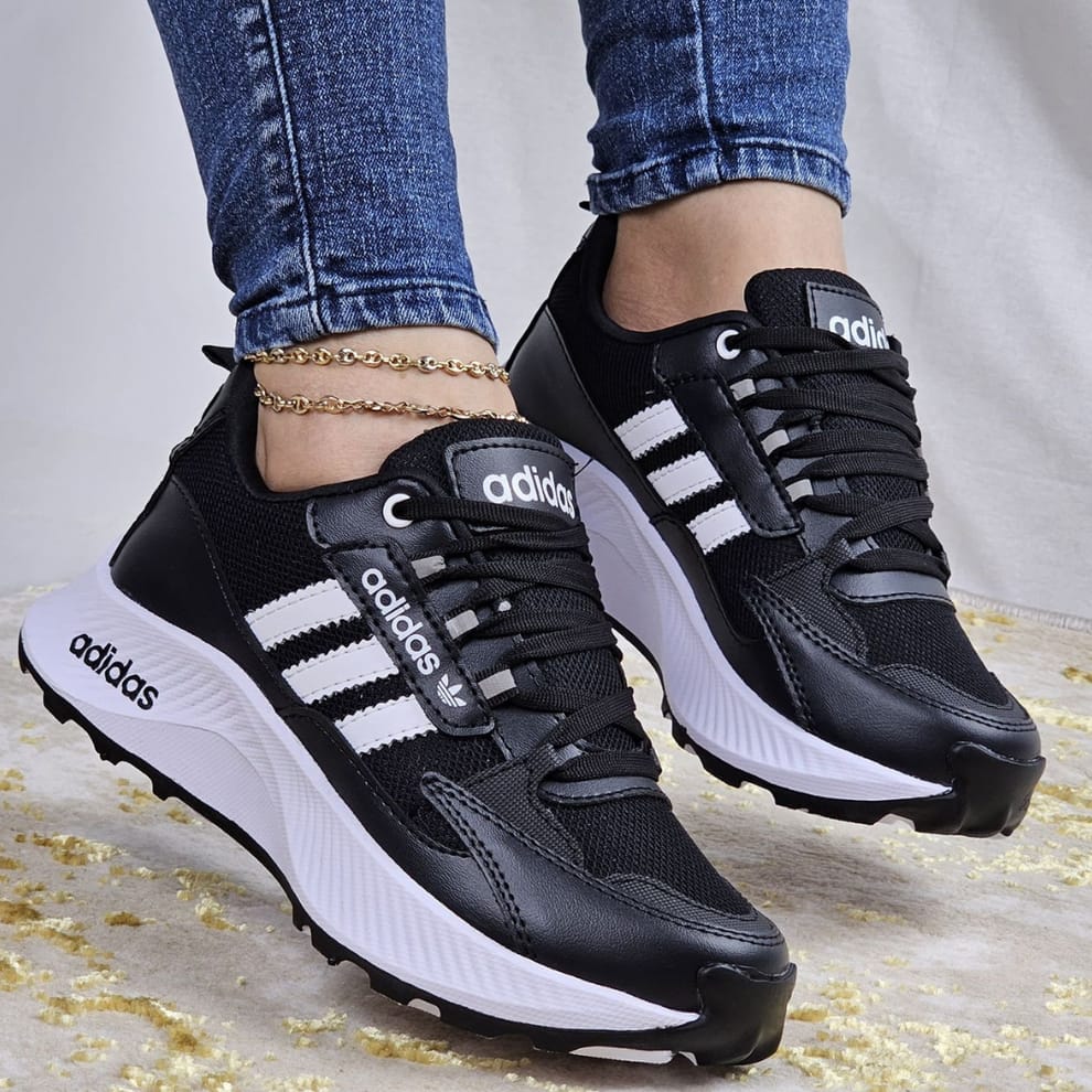 Adidas Sport Negro Blanco Dama