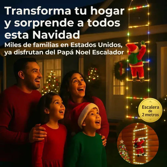 Papá Noel Escalera Multicolor | Transforma tu Hogar con la Magia Navideña
