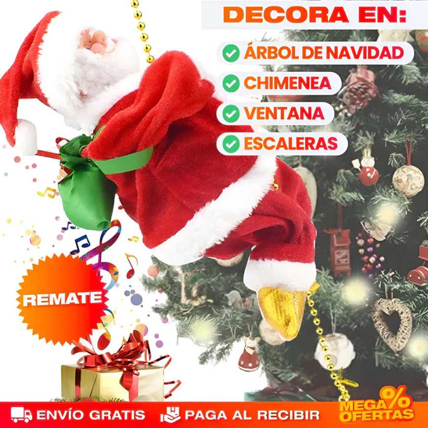 Papá Noel Escalador con Música y Movimiento