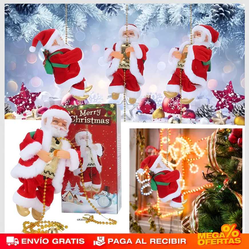 Papá Noel Escalador con Música y Movimiento