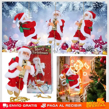 Papá Noel Escalador con Música y Movimiento